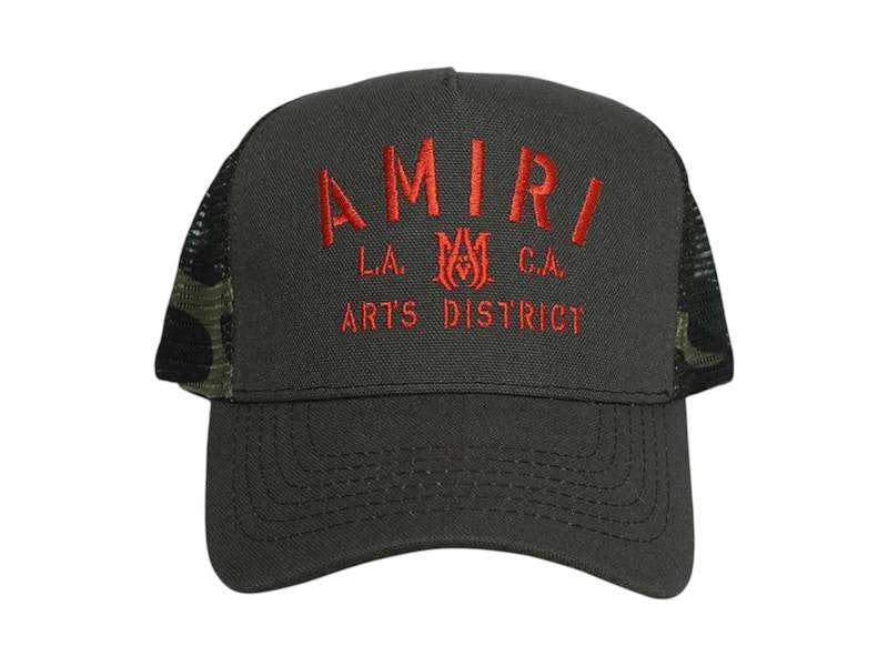 AMIRI Amiri Stencil Trucker Hat Military Green Men's - SS23 - US