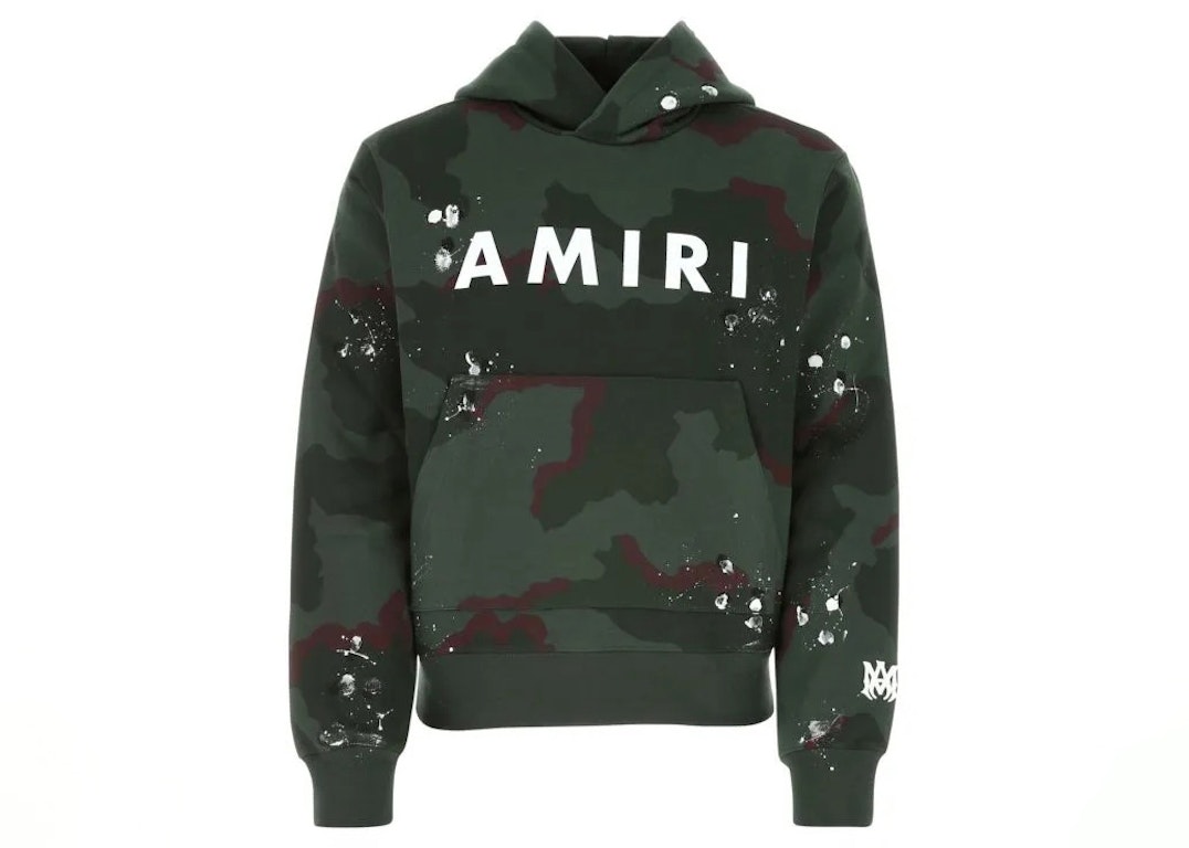 Pre-owned Amiri Army Core Logo Hooded Sweatshirt Camo