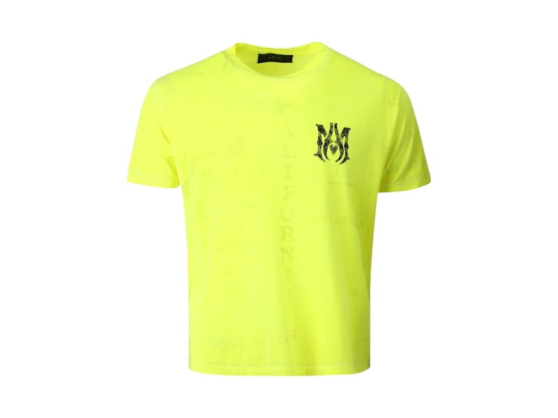 AMIRI Army Stencil Tee Lime Men's - US AMIRI Army Stencil Tee Lime Men's - US