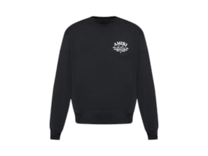 Pre-owned Amiri Men's Arts District Jersey Crewneck Sweatshirt In Black