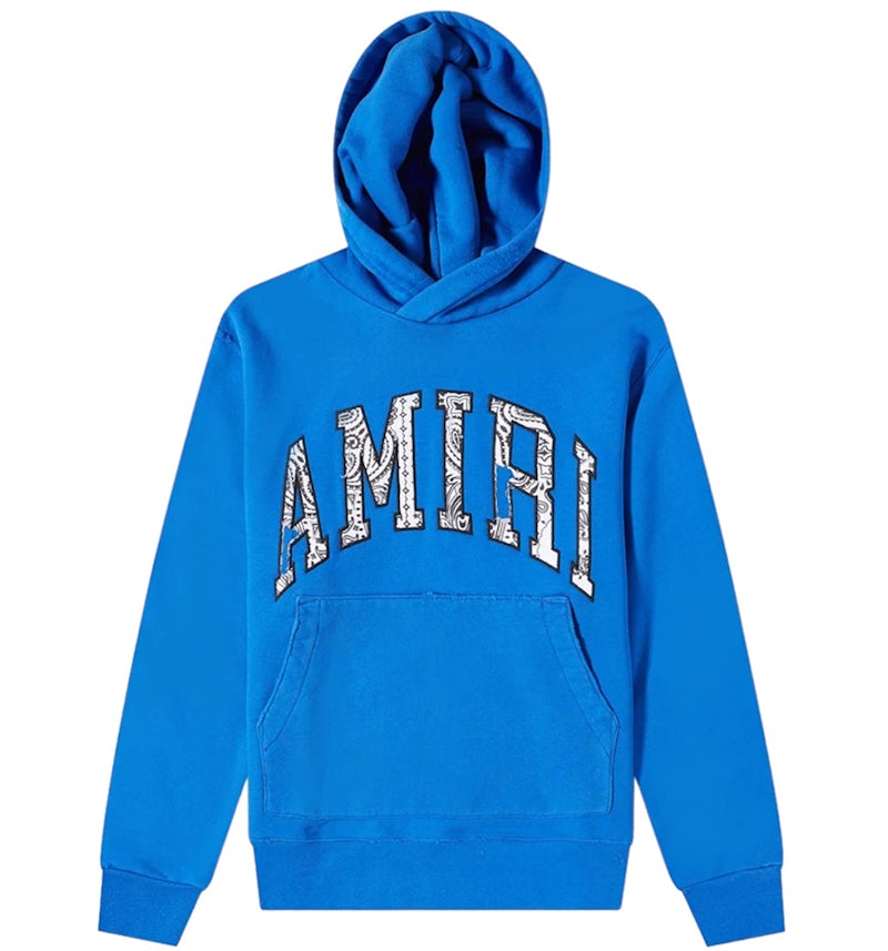 AMIRI Bandana Applique Hoodie Blue Men's SS22 US
