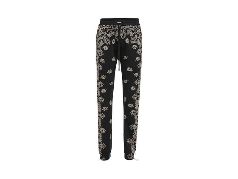 Pre-owned Amiri Men's  Bandana Bleach Sweatpants In Black