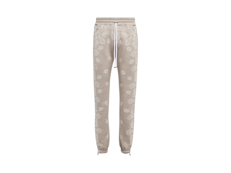 Pre-owned Amiri Men's Bandana Bleach Sweatpants In Crockery In Brown