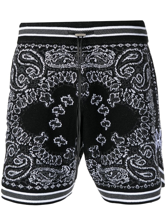 Pre-owned Amiri Bandana Crochet Basketball Shorts Black