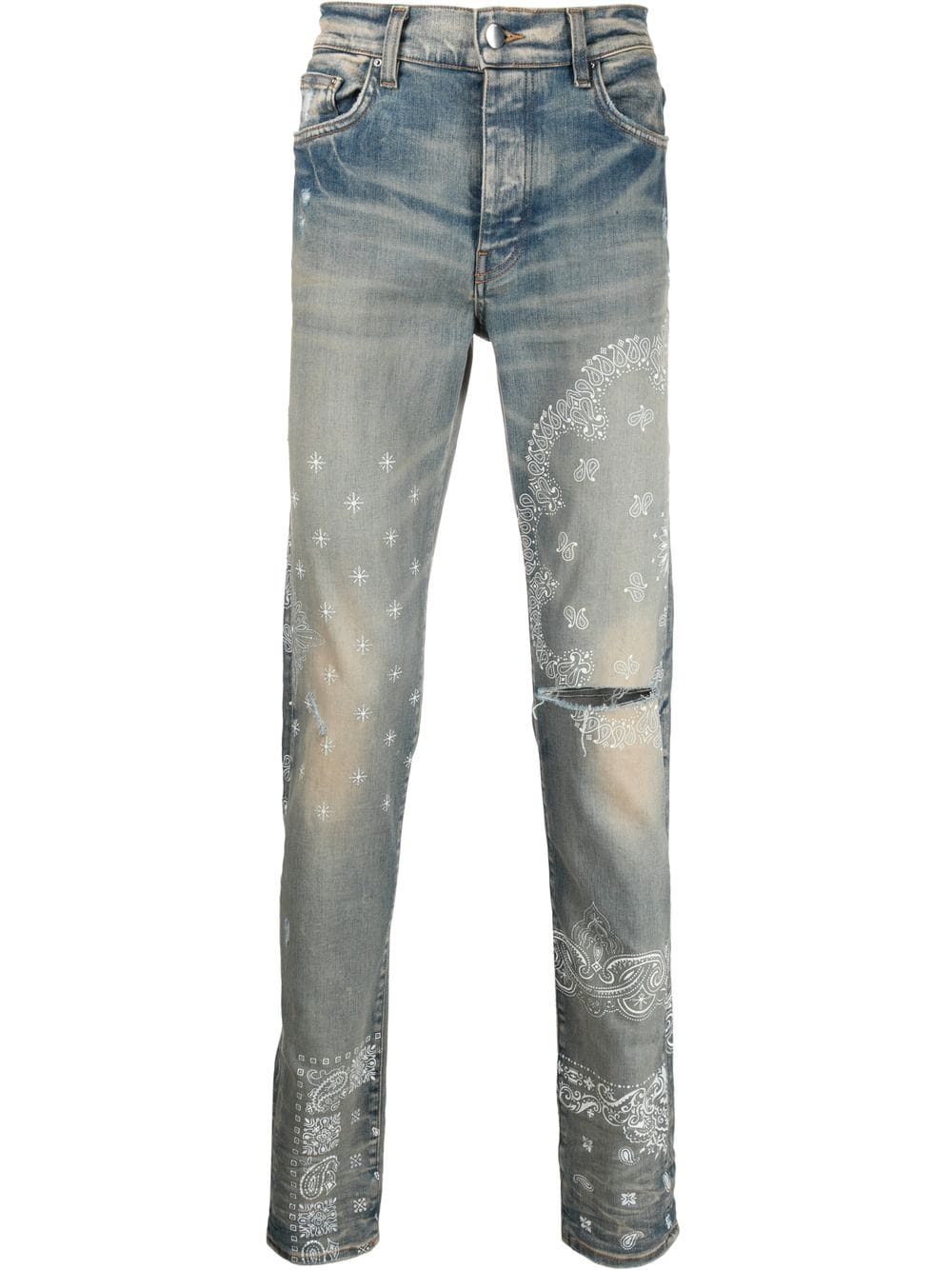 AMIRI Bandana Print Skinny Jeans Clay Indigo メンズ - SS21 - JP