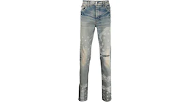 AMIRI Bandana Print Skinny Jeans Clay Indigo