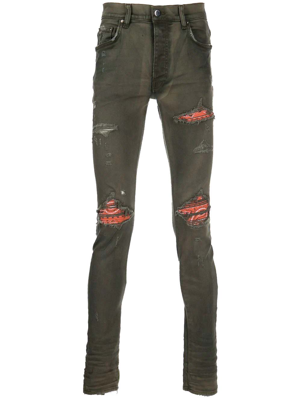 AMIRI Bandana Skinny Jeans Black Men's - PFW22 - US