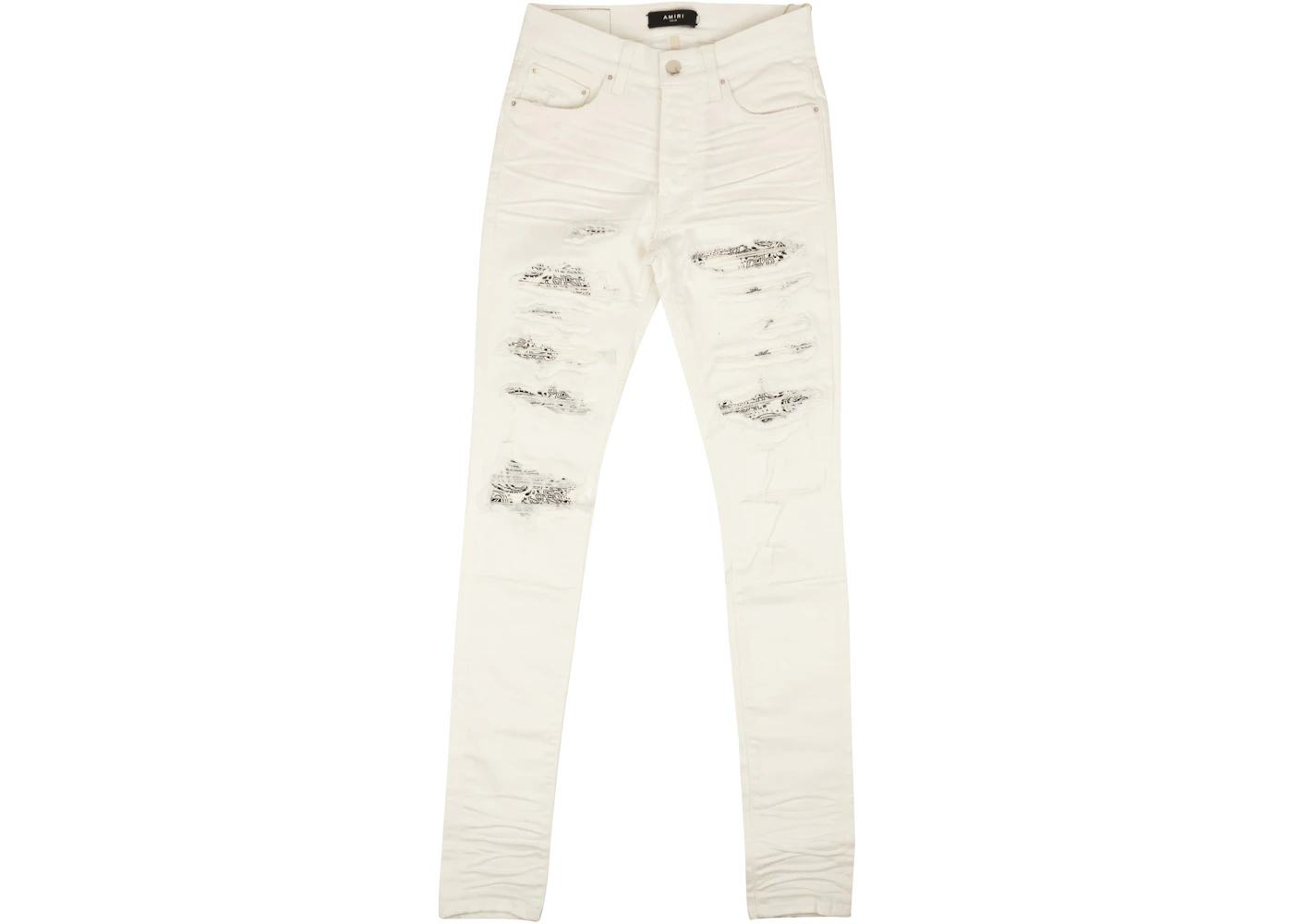 AMIRI Bandana Thrasher Skinny Jeans White Men's SS23 US