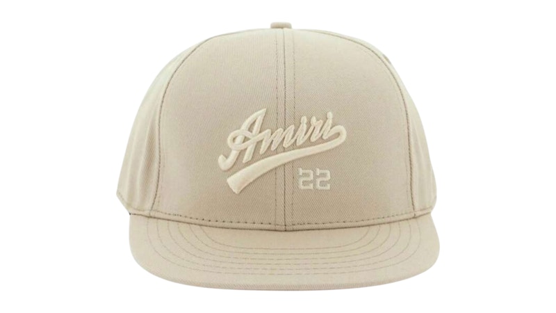 AMIRI Baseball Design Tan Beige Hat Beige