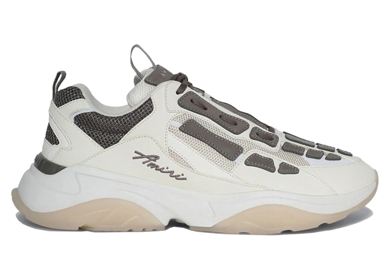 Pre-owned Amiri Men's Bone Runner Sneakers In Alabaster