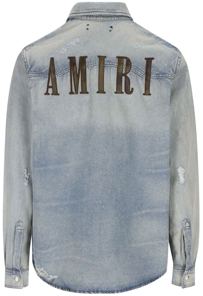 splatter detail plaid shirt, AMIRI