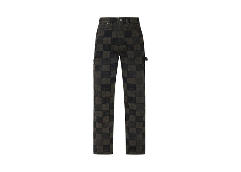 AMIRI Checkered Carpenter Jeans Brown