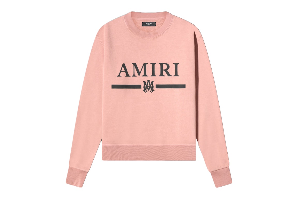 Pre-owned Amiri Core Logo Bar Crew Sweatshirt Peach