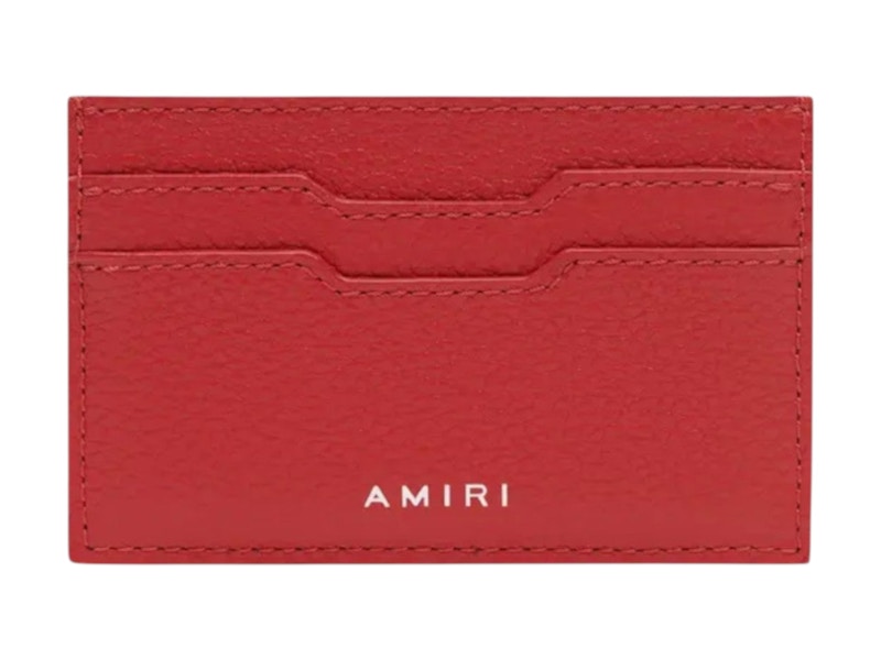 Pre-owned Amiri Core Logo Card Holder In Red
