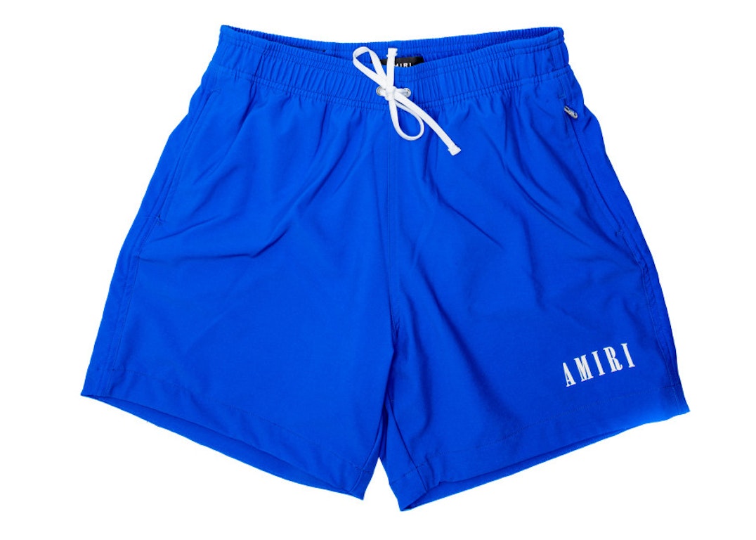 Pre-owned Amiri Core Logo Swim Trunk Shorts Blue