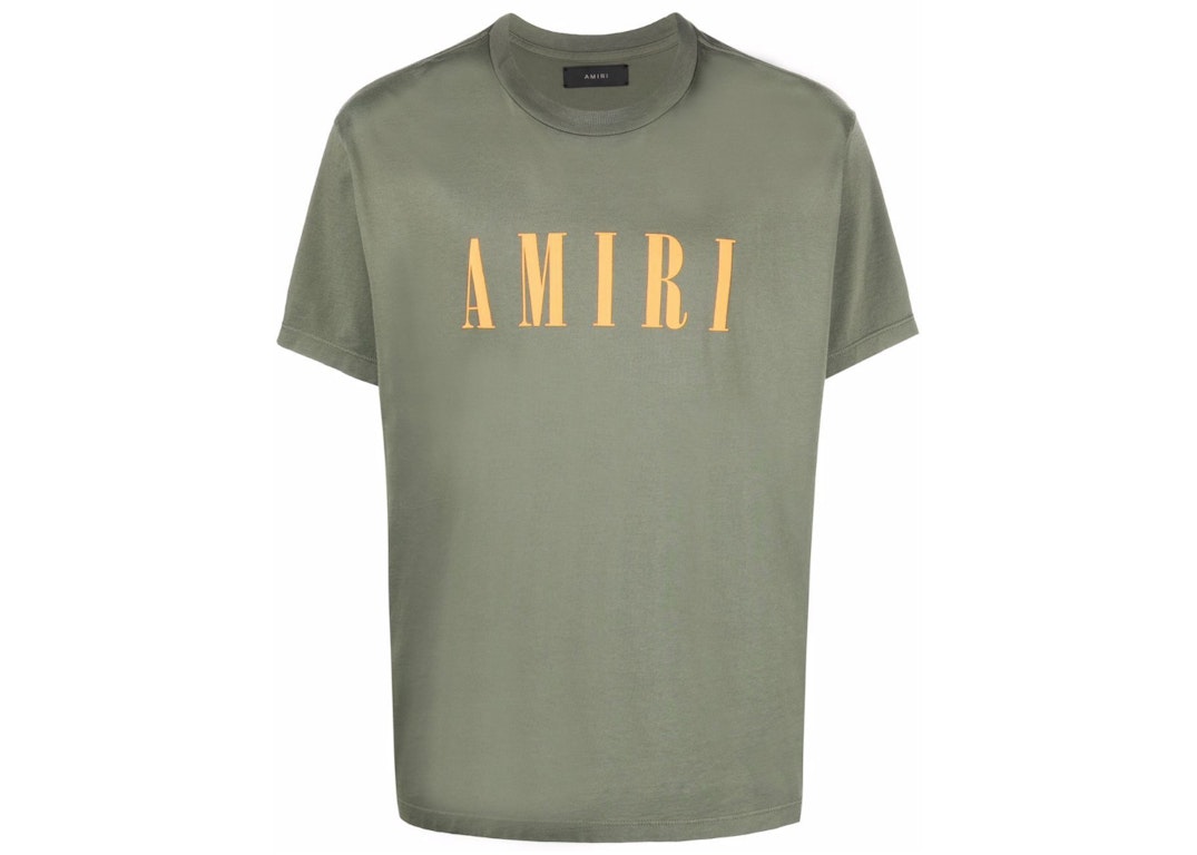 Pre-owned Amiri Core Logo Tee Army Green Orange