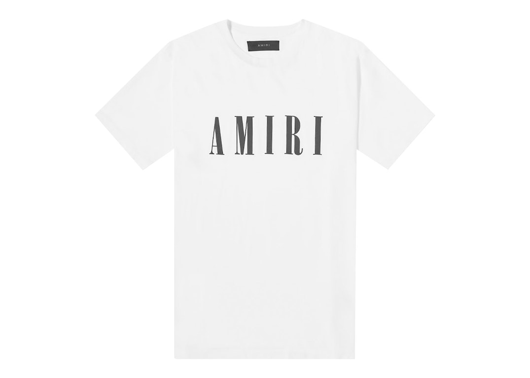 Pre-owned Amiri Core Logo Tee White/black Ss23