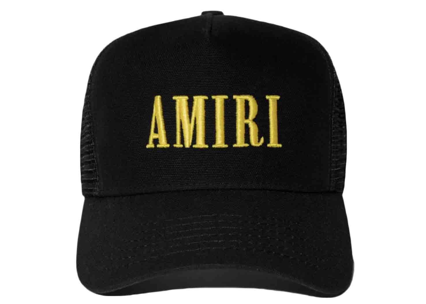 AMIRI Core Logo Trucker Hat Black/Yellow