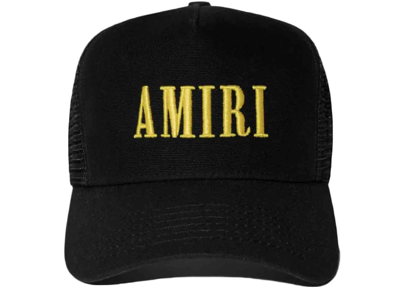 AMIRI Core Logo Trucker Hat Black/Yellow Men's US