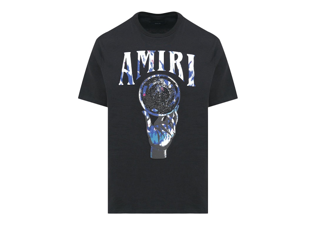 Pre-owned Amiri Crystal Ball Short Sleeve Tee Black/multi