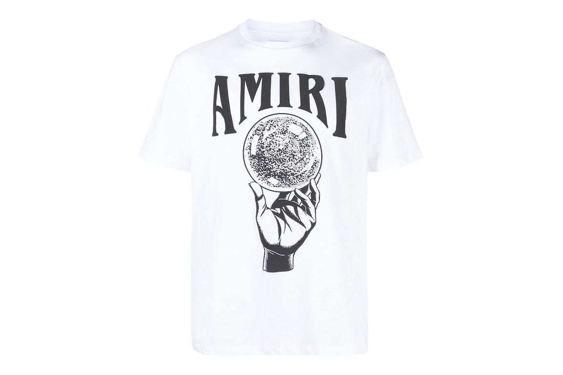 Pre-owned Amiri Crystal Ball Short Sleeve Tee White
