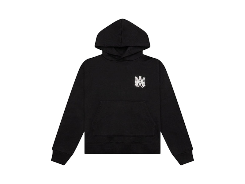 Pre-owned Amiri Men's Crystal Embellished Ma Hoodie In Black