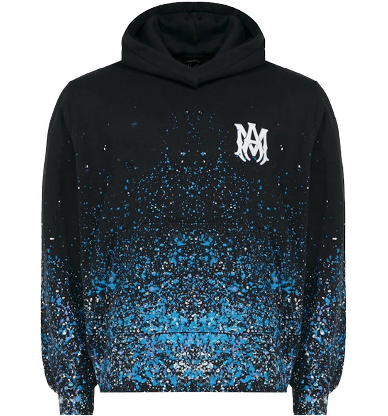 AMIRI Crystal Painter Hoodie Black/Blue/Crystal White Men's US