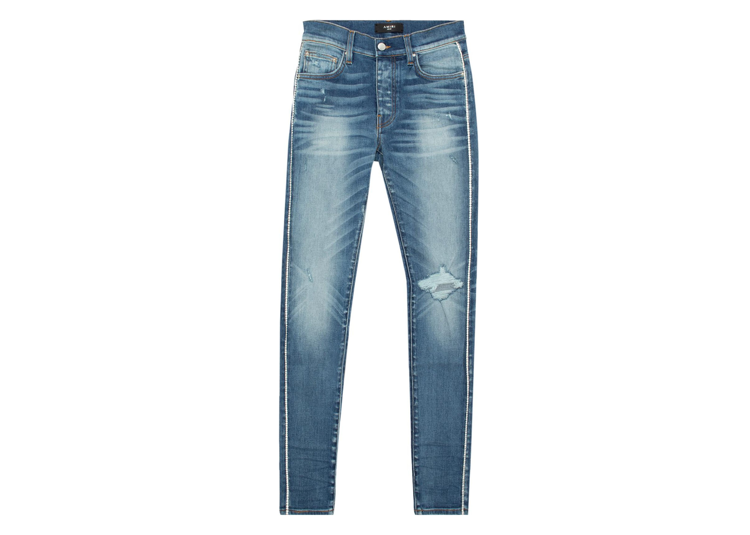 AMIRI Crystal Track Jeans 70's Indigo Men's - SS22 - US