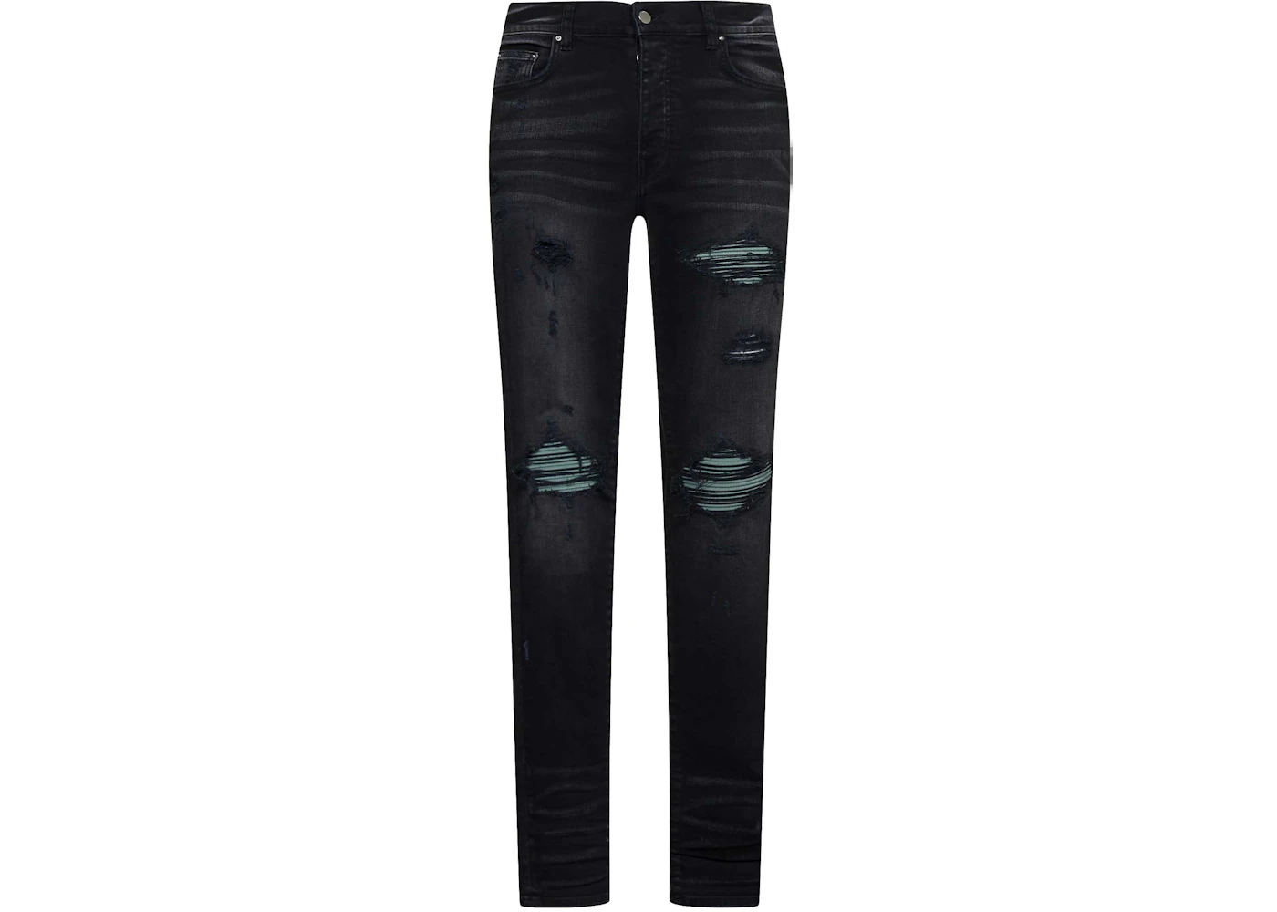 AMIRI Distressed Slim Fit Jeans Black Men's - PFW22 - US