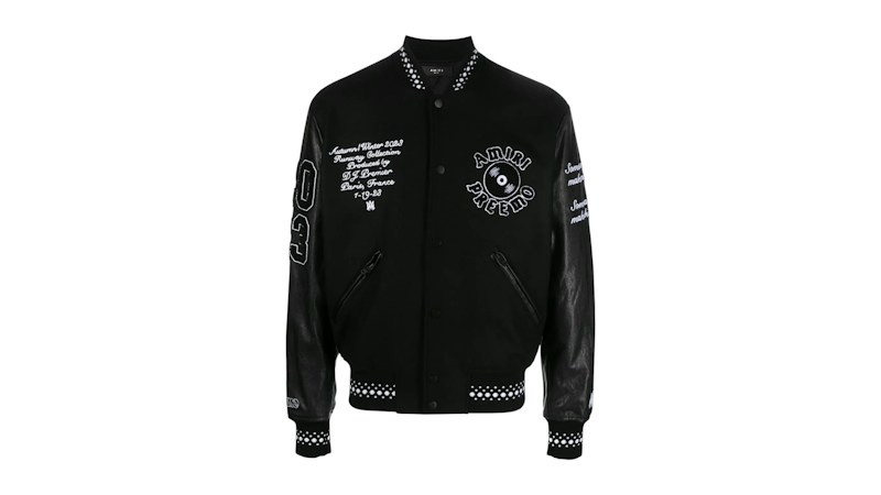 AMIRI Dj Premier Varsity Jacket Black
