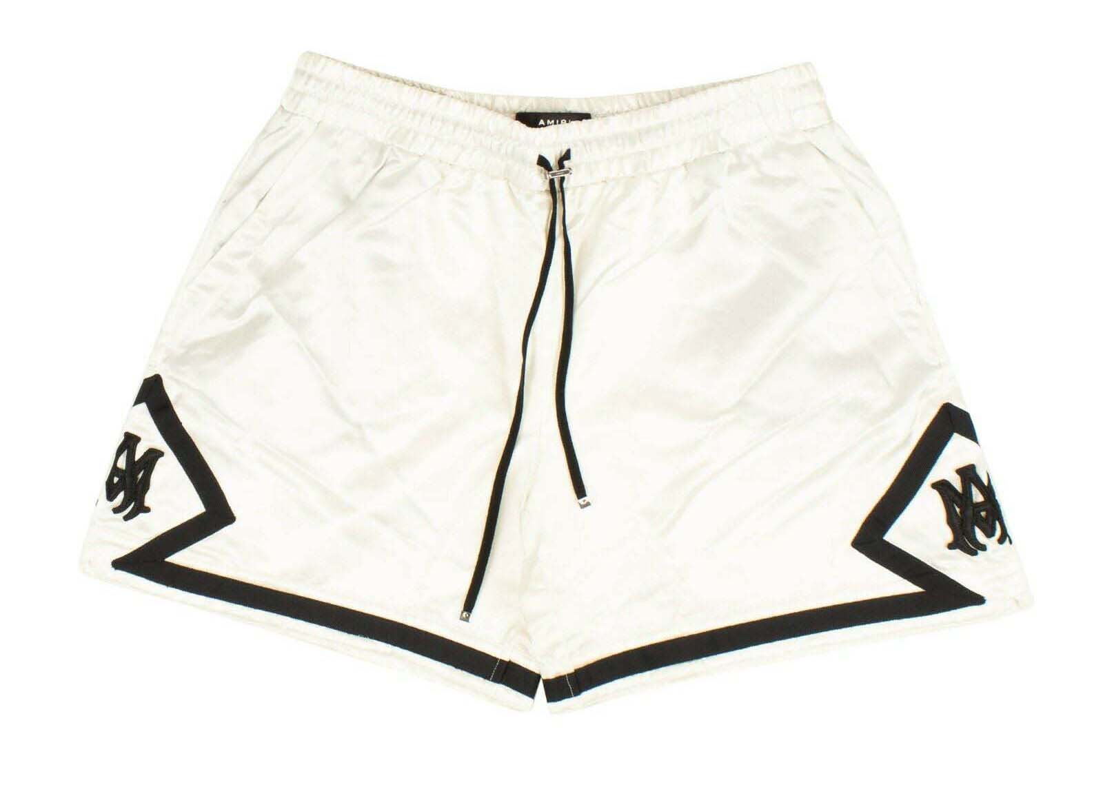 AMIRI Drawstring Boxing Shorts White/Black Men's - US