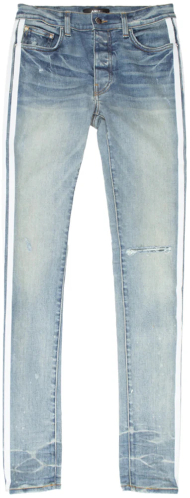 AMIRI Blue Flocked Track Jeans Brand New Size 34