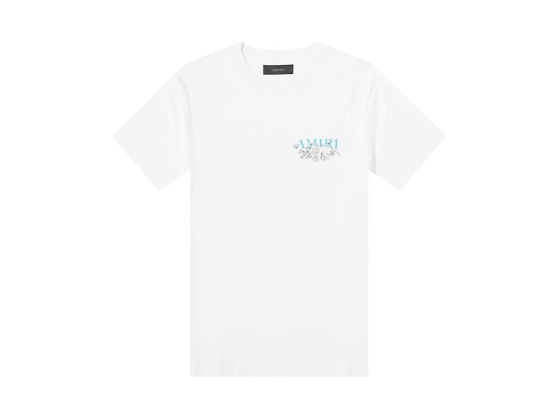 AMIRI Floral Logo Tee White