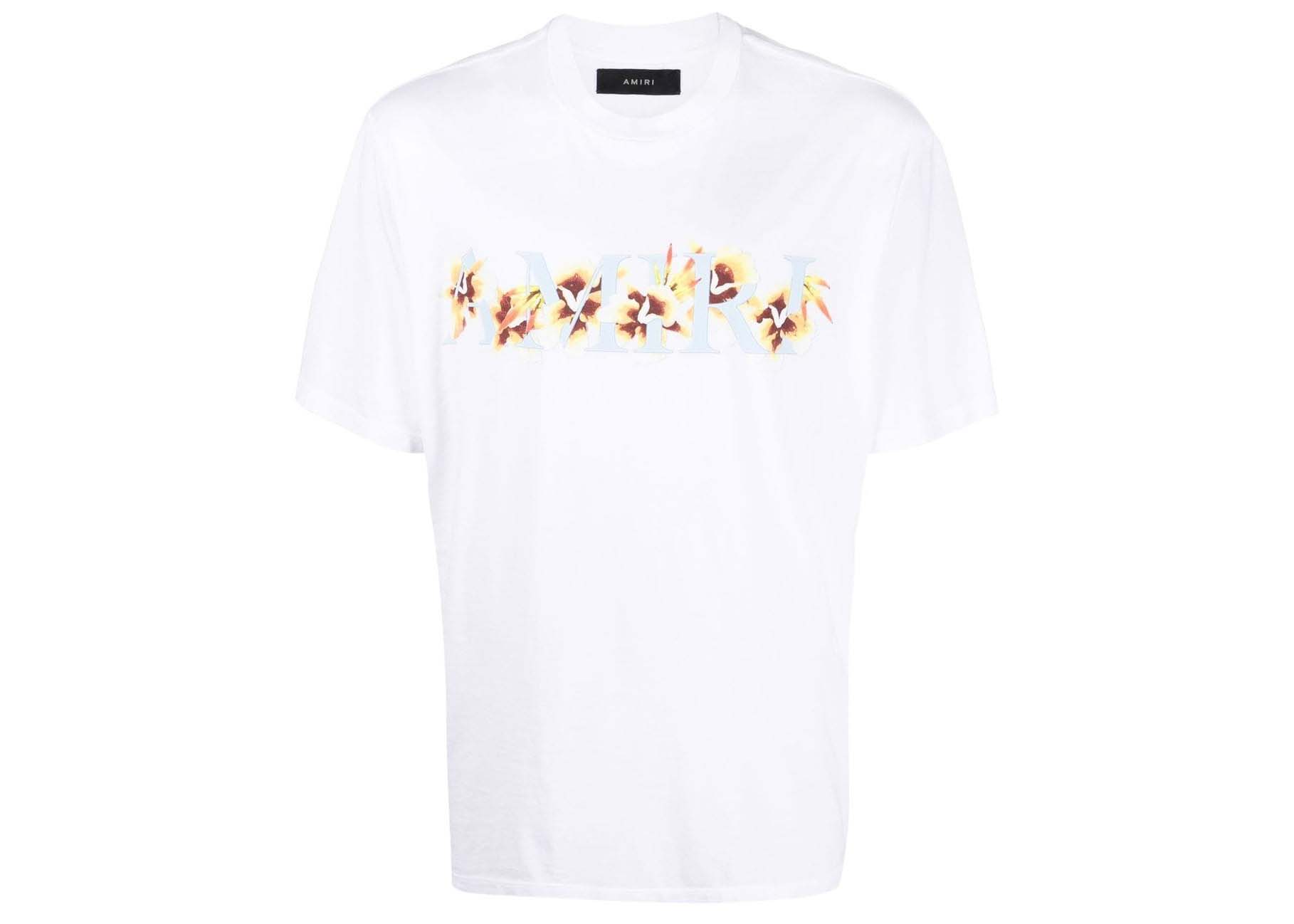AMIRI Floral Print T-shirt White - SS22 Men's - US