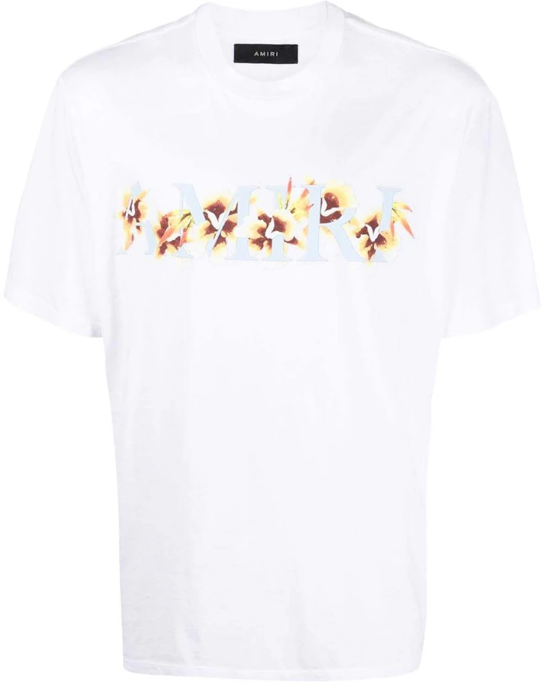 AMIRI Floral Print T-shirt White Men's - SS22 - US
