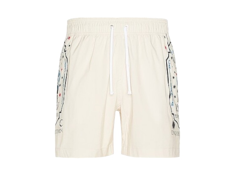 Pre-owned Amiri Men's  Fortune Swim Trunks In Birch In Brown
