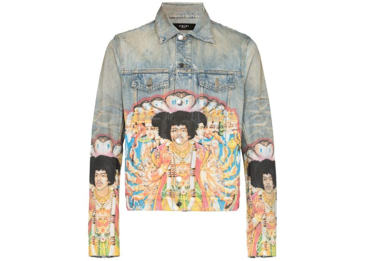 AMIRI Jimi Hendrix Denim Trucker Jacket Bone Indigo Men's SS20 US