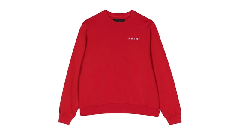 Pre-owned Amiri Kids' Bones Graphic Crewneck Sweatshirt In Red/blue In Multi