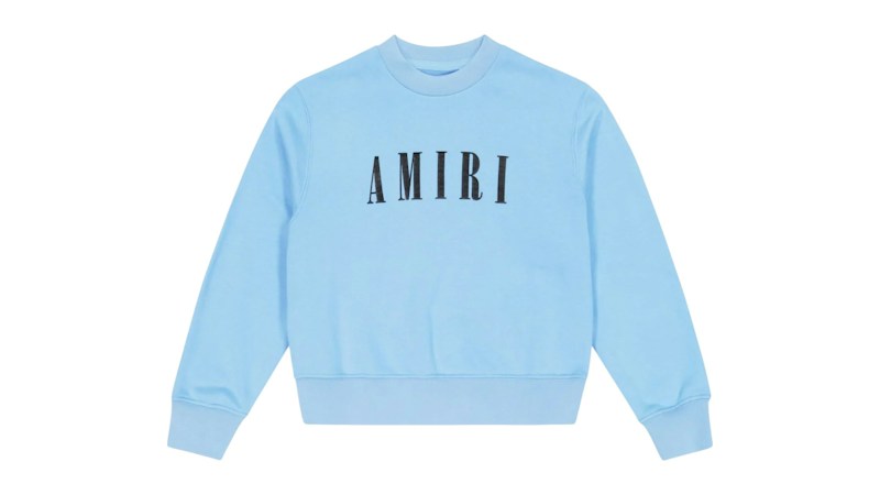 AMIRI Kids' Core Logo Crewneck Baby Blue