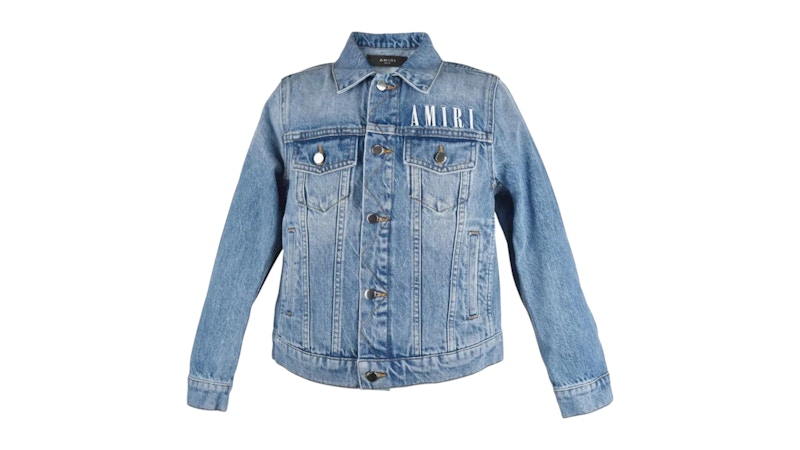 Pre-owned Amiri Kids' Denim Trucker Jacket In Light Denim In Blue
