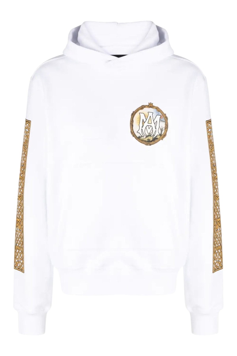 Sudadera con capucha AMIRI Landscape Frame blanca