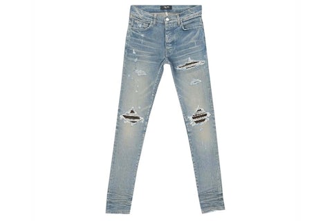 AMIRI Leather Patch MX1 Jeans Honeycomb/Indigo Men's US