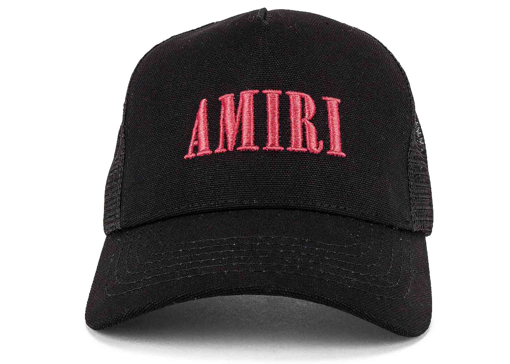 AMIRI Logo Core Trucker Hat Black/Red Men's - US