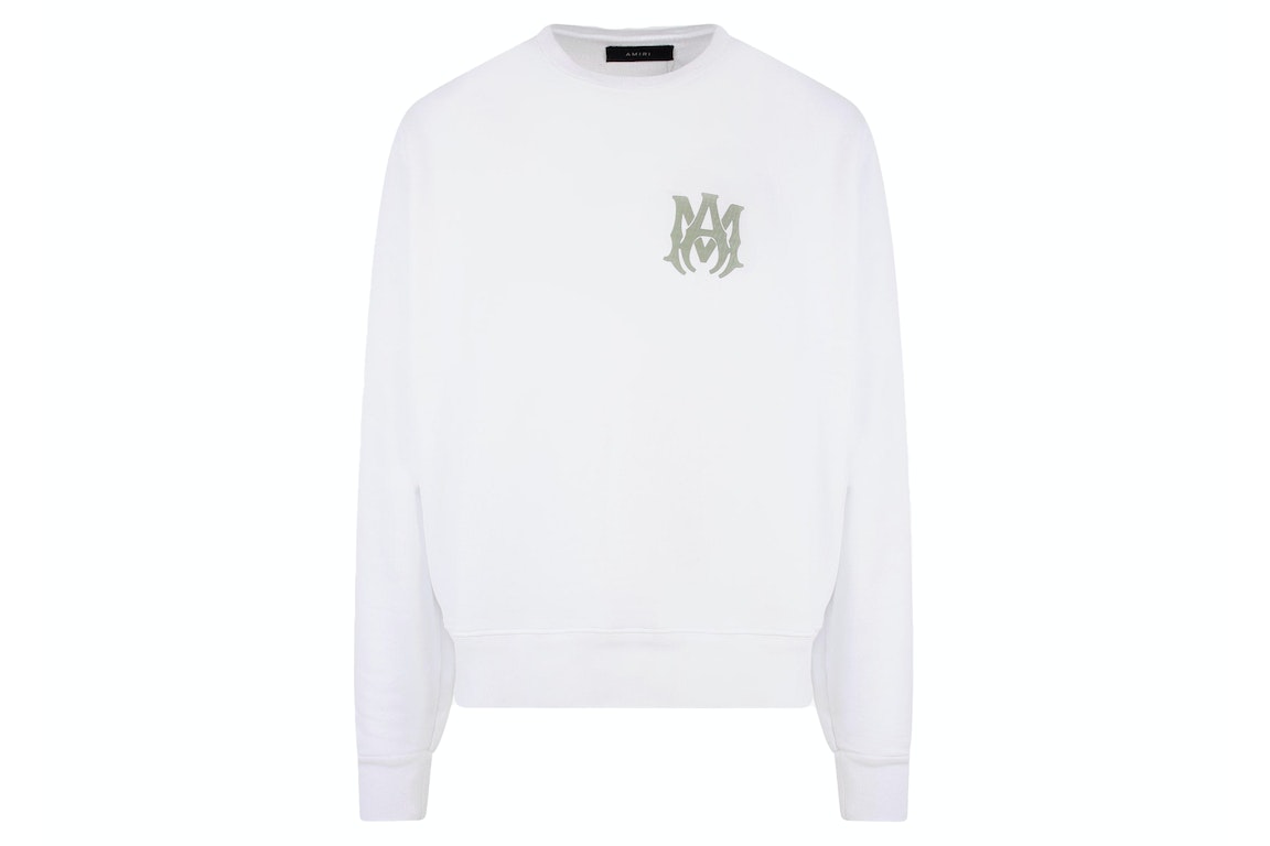 Pre-owned Amiri Logo Print Cotton Sweatshirt White
