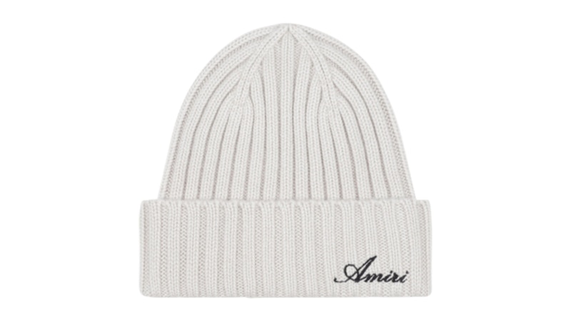 Pre-owned Amiri Men's  Logo Script Beanie In Beige