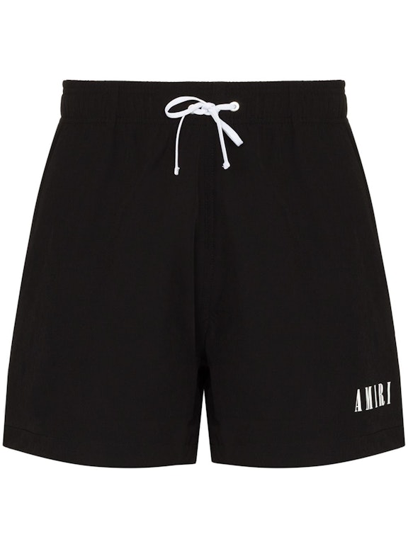 Pre-owned Amiri Logo Swim Shorts Black