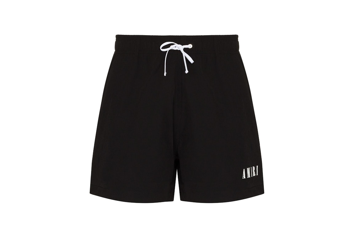 Pre-owned Amiri Logo Swim Shorts Black