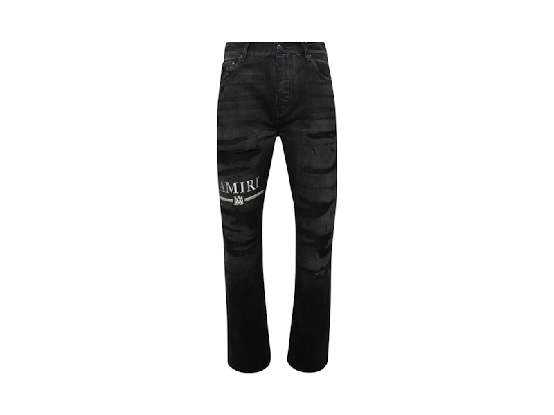 AMIRI MA Bar Logo Straight Jeans Aged Black メンズ - JP