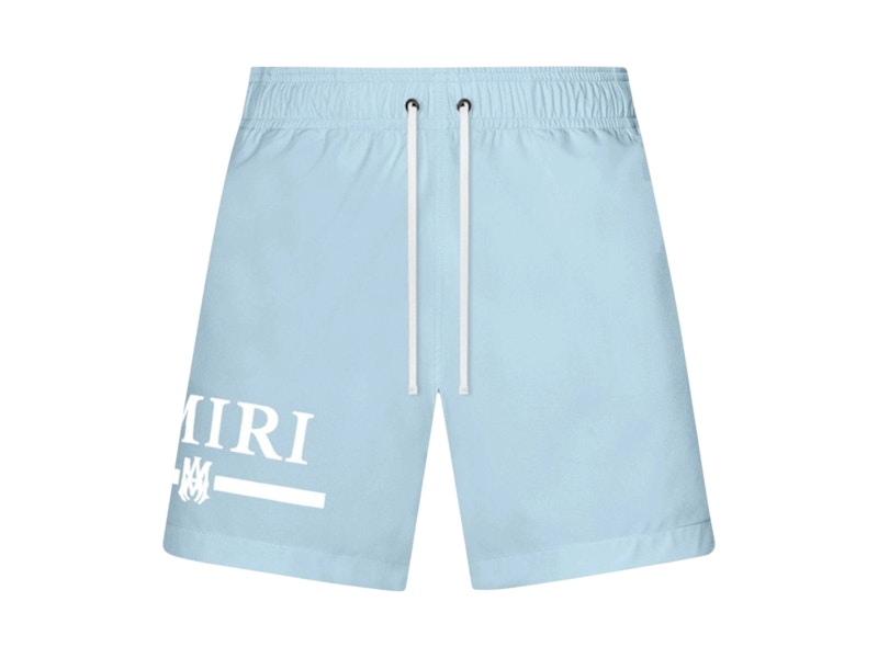 AMIRI MA Badeshorts mit Bar-Logo Staubblau