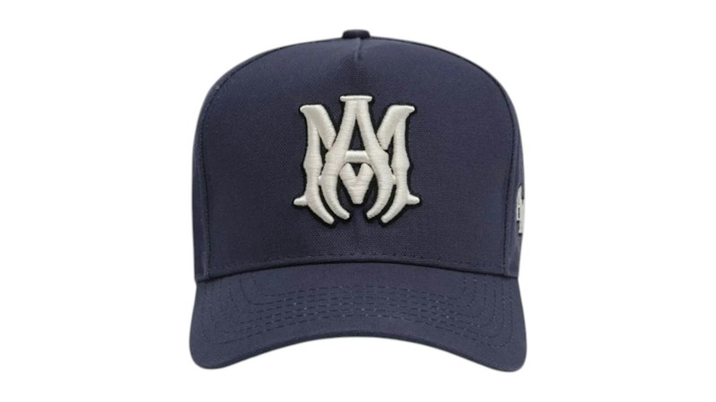 AMIRI MA Full Canvas Cap Off Marineblauw
